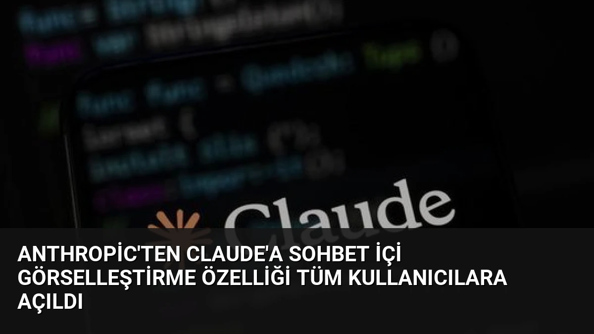 Anthropic’ten Claude’a Sohbet İçi Görselleştirme Özelliği Tüm Kullanıcılara Açıldı