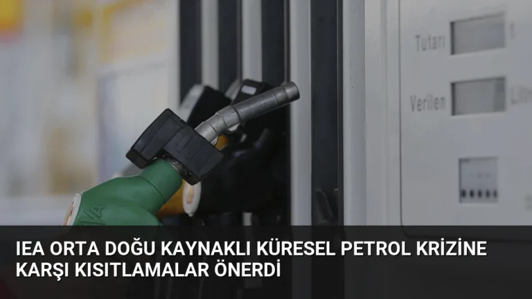 IEA Orta Doğu Kaynaklı Küresel Petrol Krizine Karşı Kısıtlamalar Önerdi