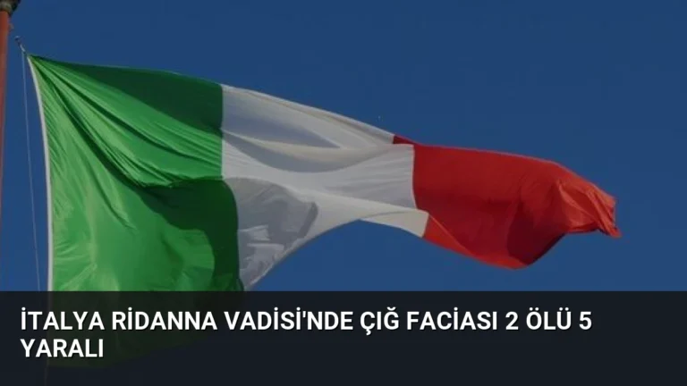 İtalya Ridanna Vadisi’nde Çığ Faciası 2 Ölü 5 Yaralı