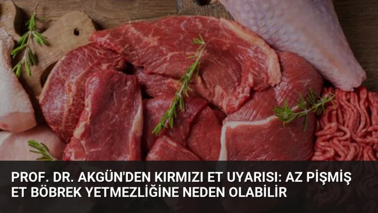 Prof. Dr. Akgün’den Kırmızı Et Uyarısı: Az Pişmiş Et Böbrek Yetmezliğine Neden Olabilir