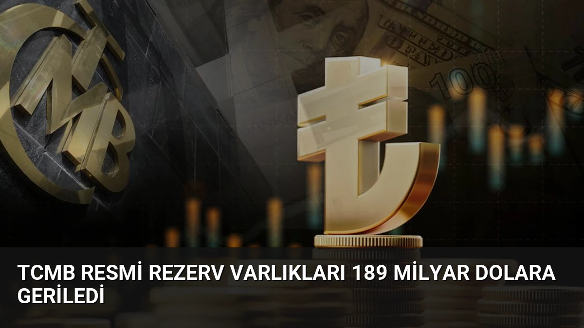 TCMB Resmi Rezerv Varlıkları 189 Milyar Dolara Geriledi