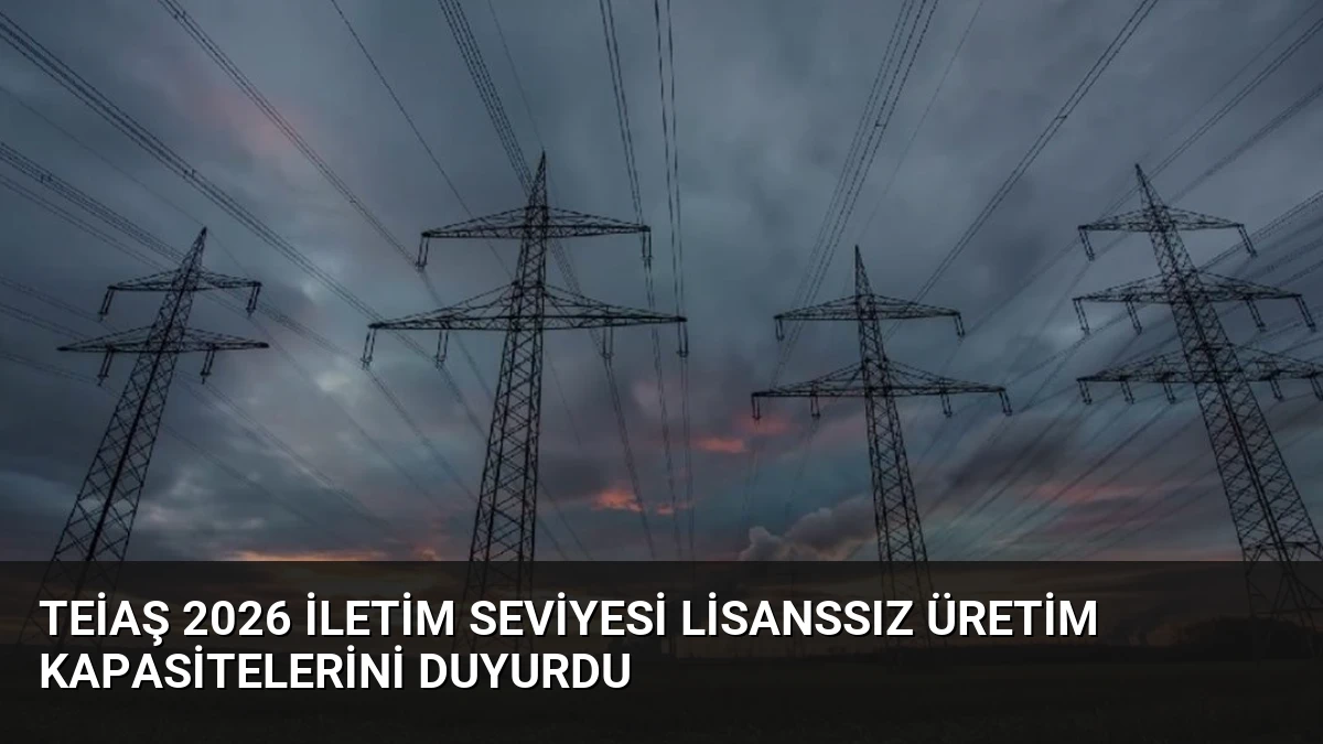 TEİAŞ 2026 iletim seviyesi lisanssız üretim kapasitelerini duyurdu
