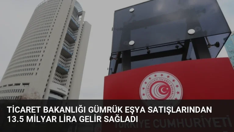 Ticaret Bakanlığı Gümrük Eşya Satışlarından 13.5 Milyar Lira Gelir Sağladı