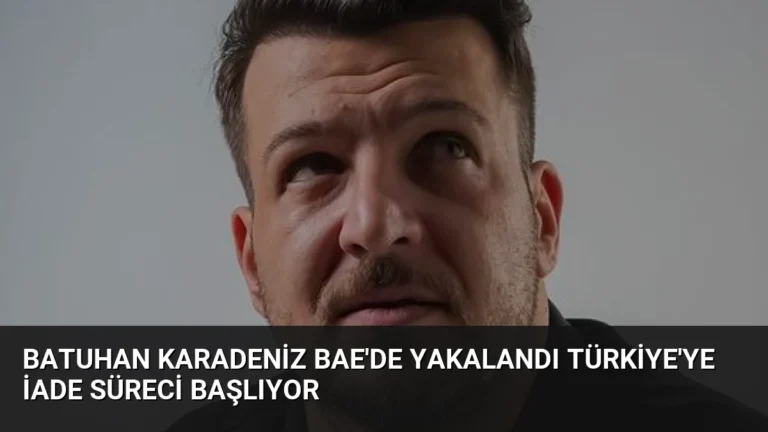 Batuhan Karadeniz BAE’de Yakalandı Türkiye’ye İade Süreci Başlıyor