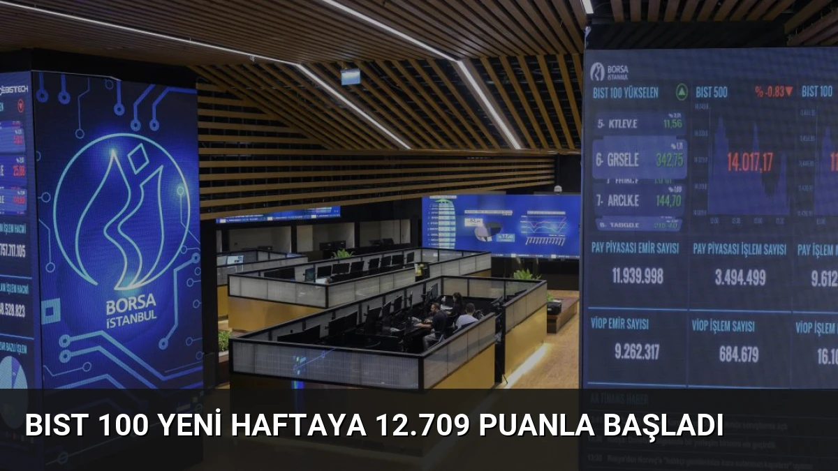 BIST 100 Yeni Haftaya 12.709 Puanla Başladı
