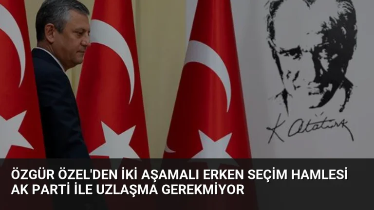 Özgür Özel’den İki Aşamalı Erken Seçim Hamlesi AK Parti İle Uzlaşma Gerekmiyor