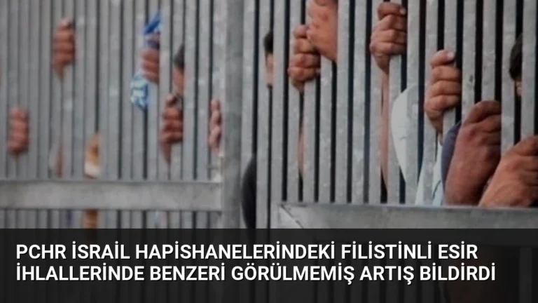 PCHR İsrail Hapishanelerindeki Filistinli Esir İhlallerinde Benzeri Görülmemiş Artış Bildirdi