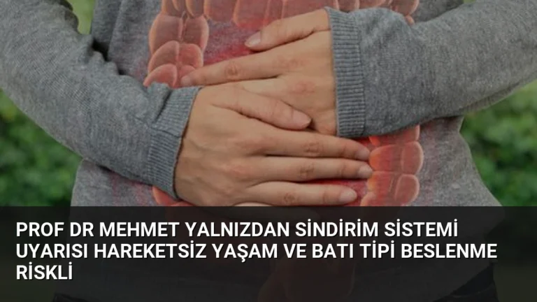 Prof Dr Mehmet Yalnızdan Sindirim Sistemi Uyarısı Hareketsiz Yaşam ve Batı Tipi Beslenme Riskli
