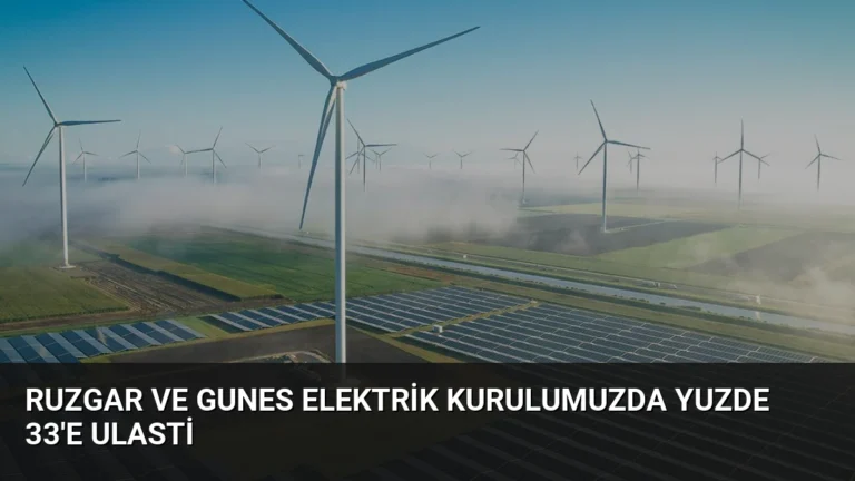 Ruzgar ve Gunes Elektrik Kurulumuzda Yuzde 33’e Ulasti