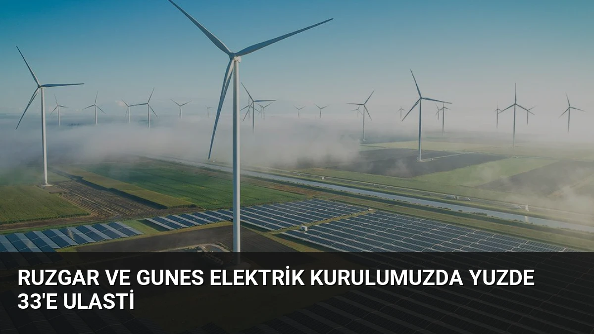 Ruzgar ve Gunes Elektrik Kurulumuzda Yuzde 33’e Ulasti