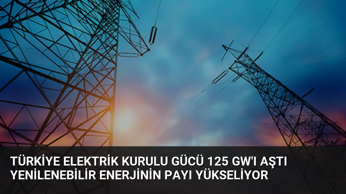 Türkiye Elektrik Kurulu Gücü 125 GW’ı Aştı Yenilenebilir Enerjinin Payı Yükseliyor