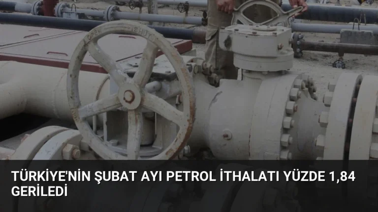 Türkiye’nin Şubat Ayı Petrol İthalatı Yüzde 1,84 Geriledi