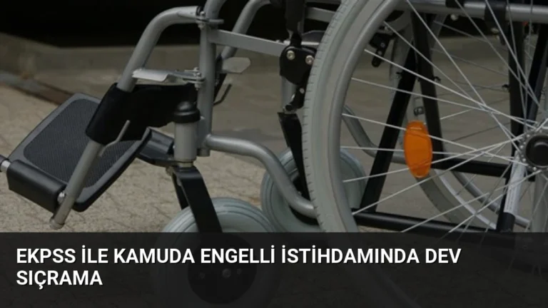 EKPSS ile Kamuda Engelli İstihdamında Dev Sıçrama