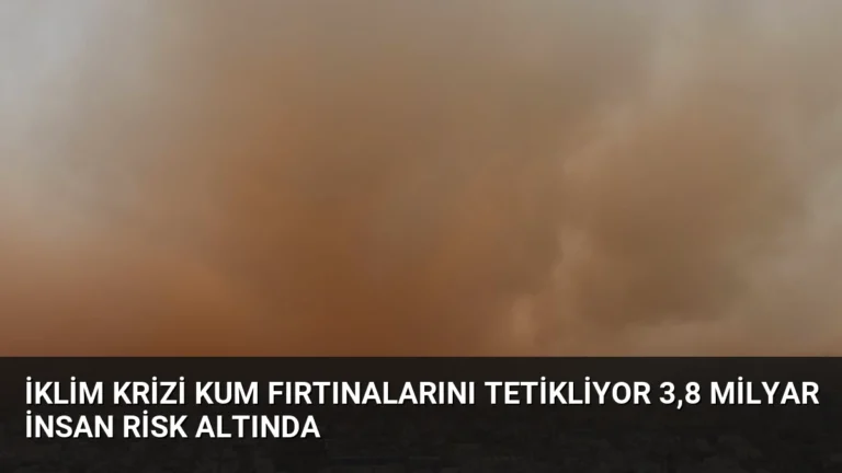 İklim Krizi Kum Fırtınalarını Tetikliyor 3,8 Milyar İnsan Risk Altında