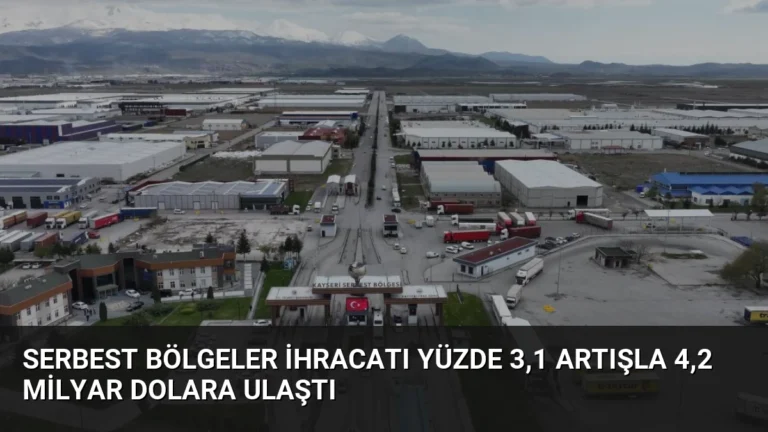 Serbest Bölgeler İhracatı Yüzde 3,1 Artışla 4,2 Milyar Dolara Ulaştı