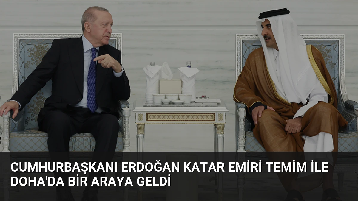 Cumhurbaşkanı Erdoğan Katar Emiri Temim ile Doha’da bir araya geldi