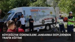 Köyceğiz’de öğrencilere jandarma ekiplerinden trafik eğitimi