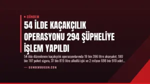 54 İlde Kaçakçılık Operasyonu 294 Şüpheliye İşlem Yapıldı