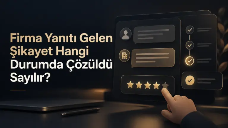 Firma Yanıtı Gelen Şikayet Hangi Durumda Çözüldü Sayılır?