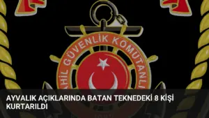 Ayvalık Açıklarında Batan Teknedeki 8 Kişi Kurtarıldı