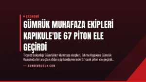 Gümrük Muhafaza Ekipleri Kapıkule’de 67 Piton Ele Geçirdi