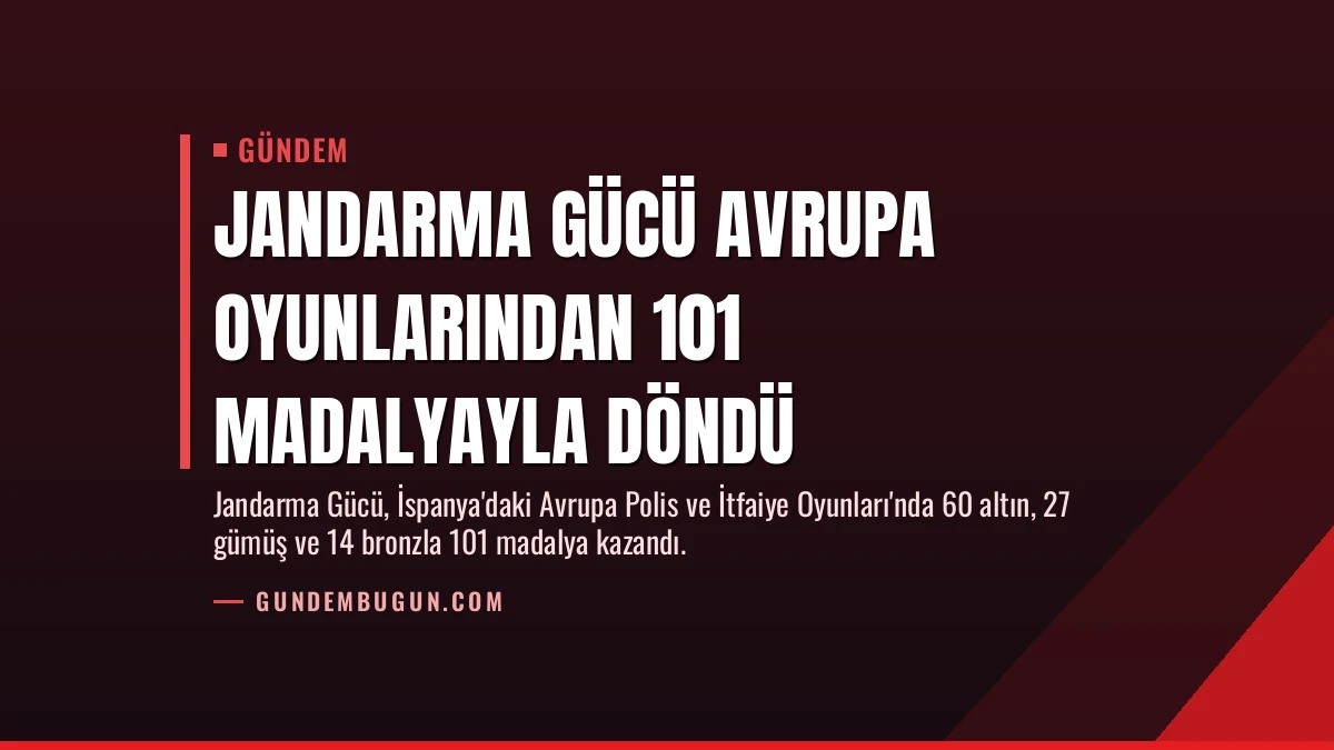 Jandarma Gücü Avrupa Oyunlarından 101 Madalyayla Döndü