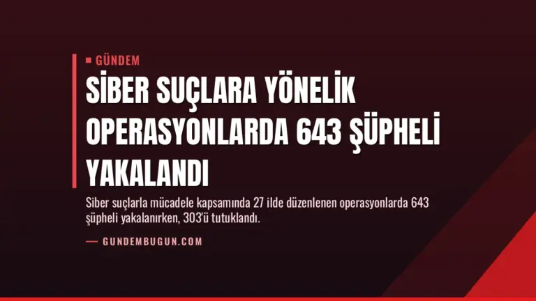 Siber Suçlara Yönelik Operasyonlarda 643 Şüpheli Yakalandı